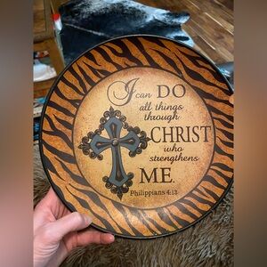 Inspirational Wall Decor with Cross Design